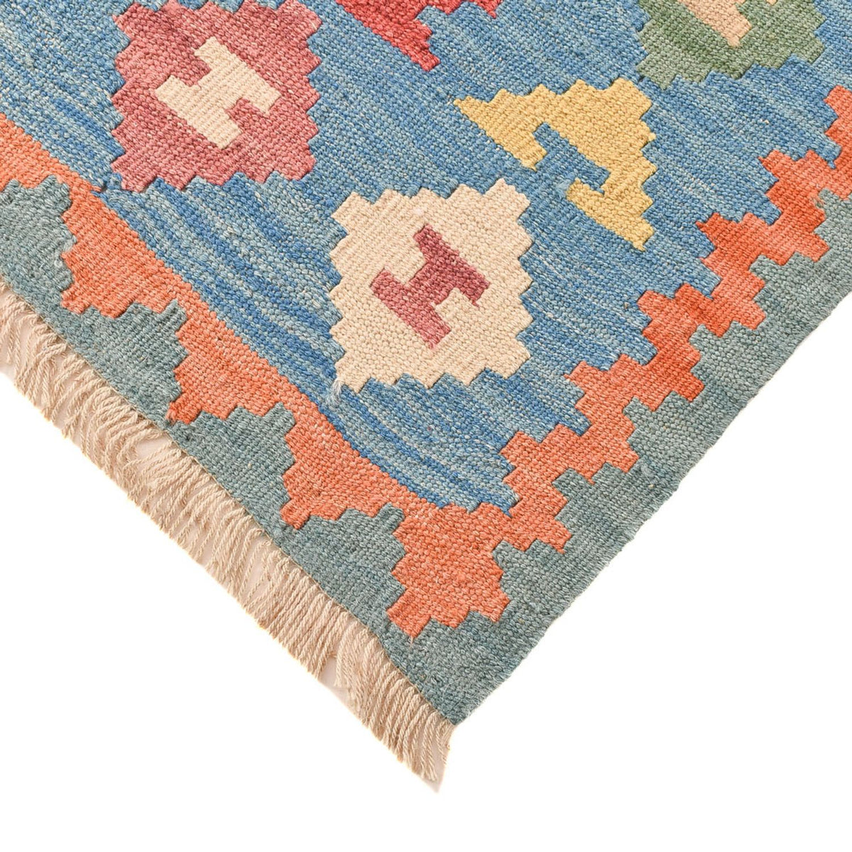 Kelim Carpet - orientalisk matta - 203 x 157 cm - flerfärgad