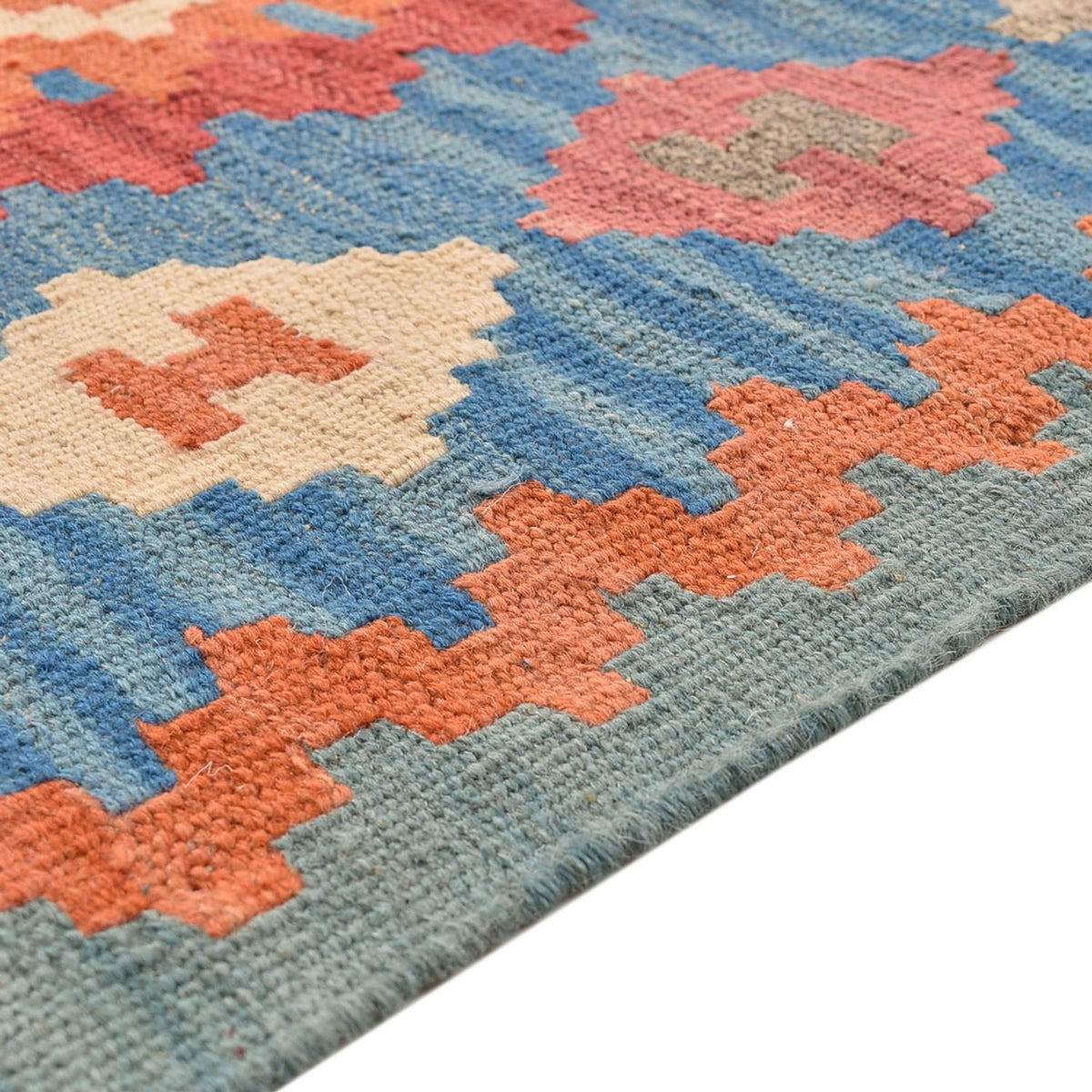 Kelim Carpet - orientalisk matta - 203 x 157 cm - flerfärgad