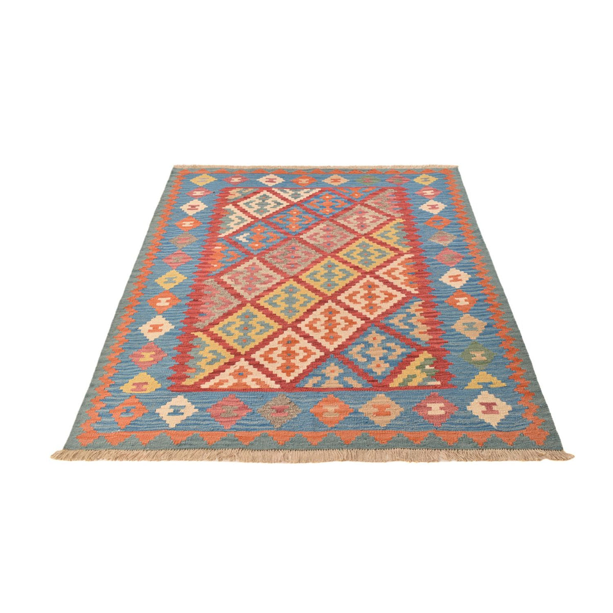 Kelim Carpet - orientalisk matta - 203 x 157 cm - flerfärgad