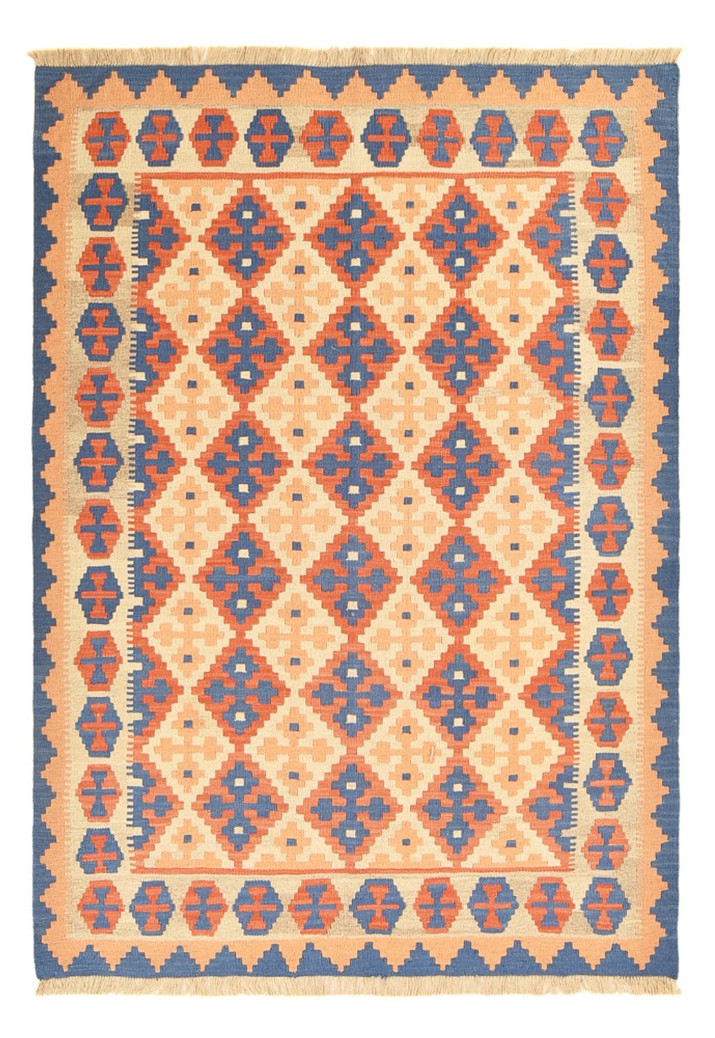 Kelim Carpet - orientalisk matta - 203 x 147 cm - flerfärgad