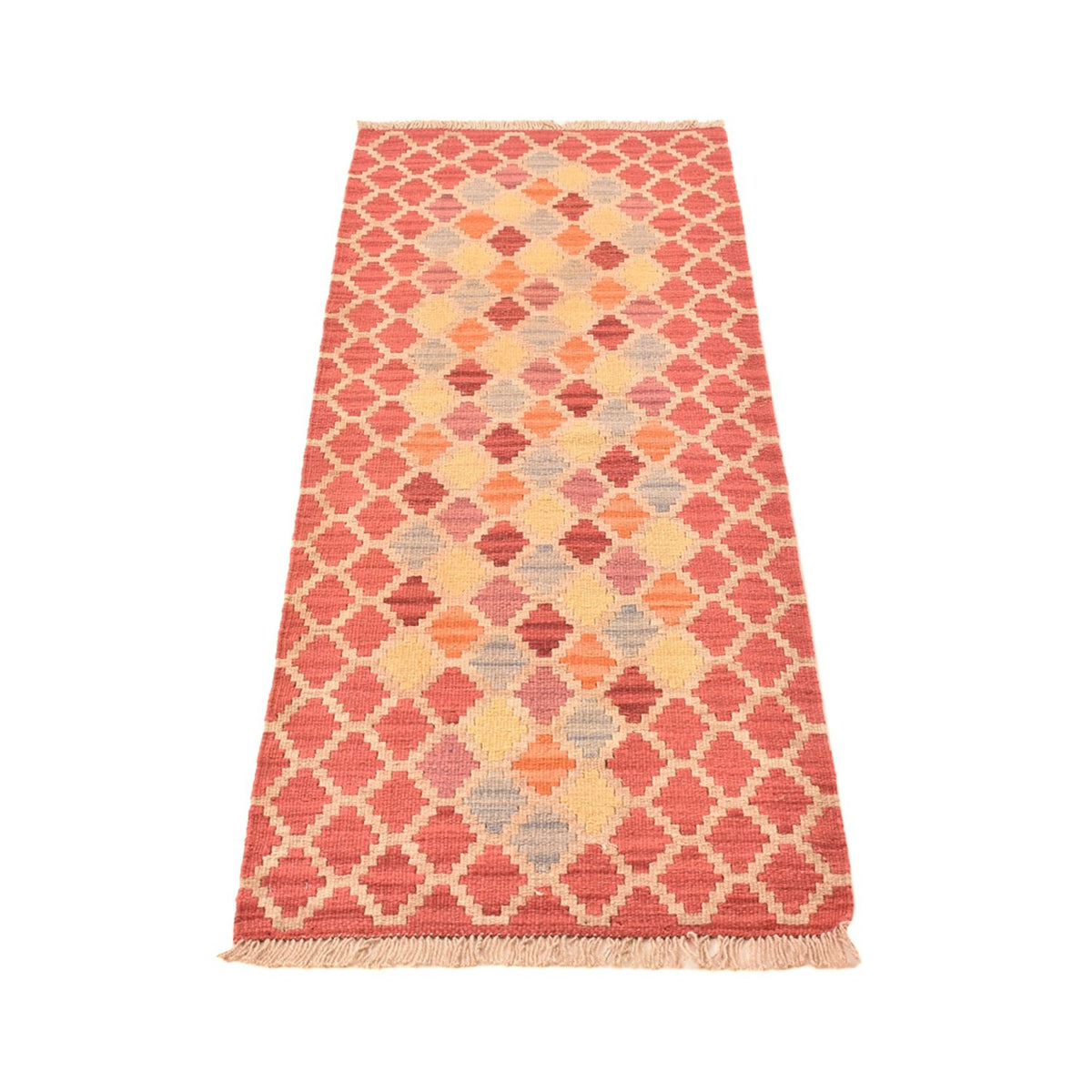 Runner Kelim Carpet - orientalisk matta - 194 x 60 cm - flerfärgad
