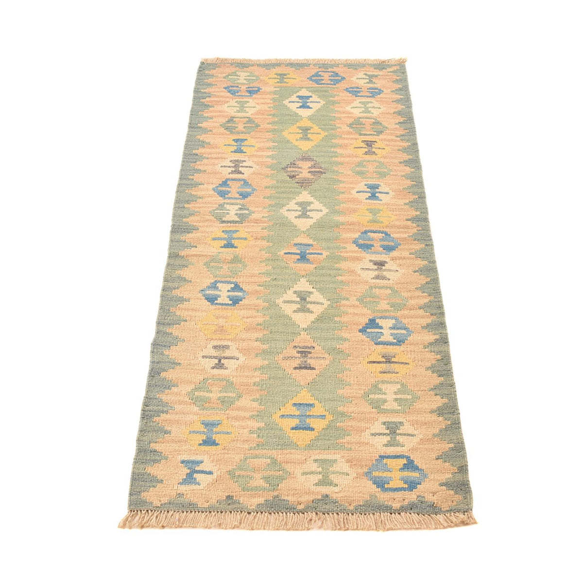 Runner Kelim Carpet - orientalisk matta - 195 x 60 cm - flerfärgad