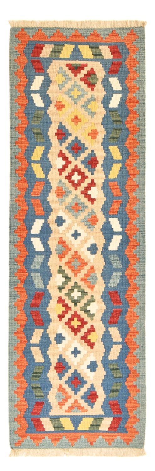 Runner Kelim Carpet - orientalisk matta - 210 x 67 cm - flerfärgad