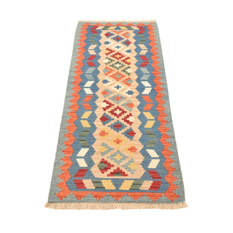 Runner Kelim Carpet - orientalisk matta - 210 x 67 cm - flerfärgad