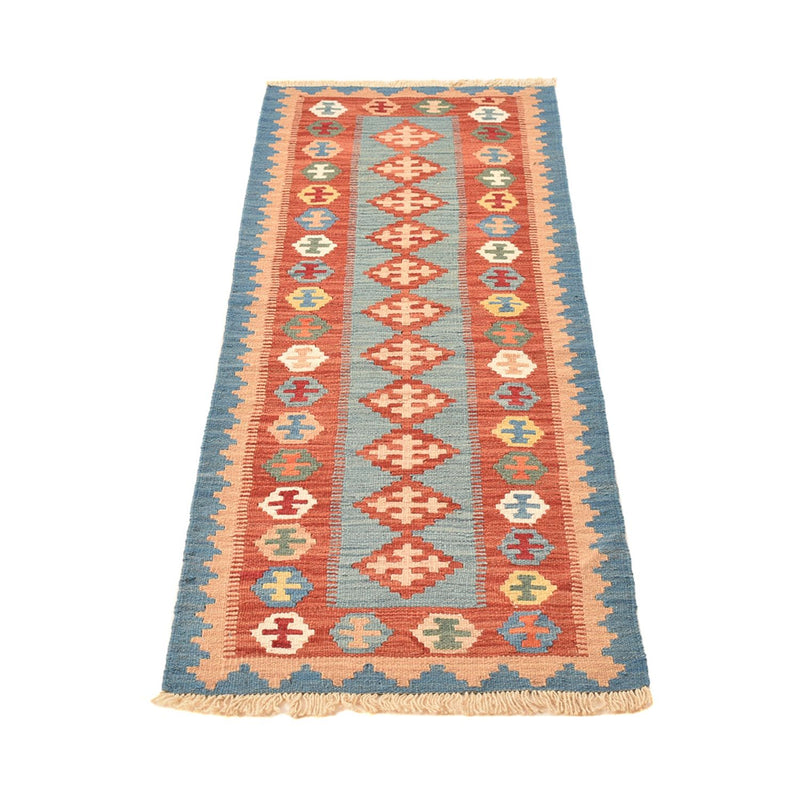 Runner Kelim Carpet - orientalisk matta - 198 x 61 cm - flerfärgad