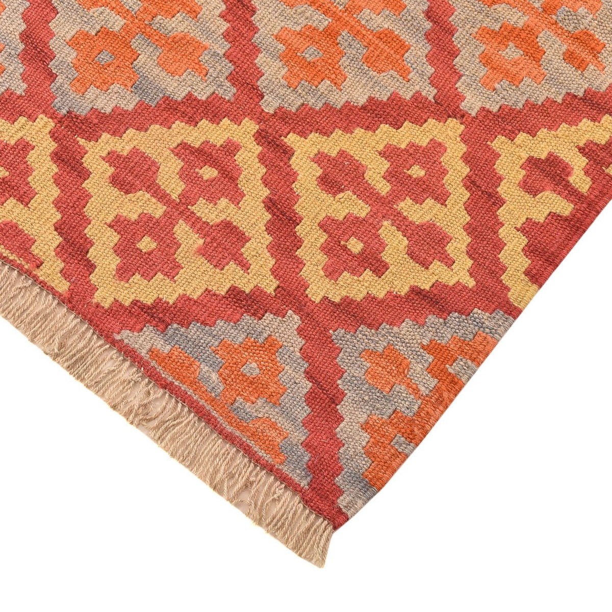 Runner Kelim Carpet - orientalisk matta - 201 x 58 cm - flerfärgad