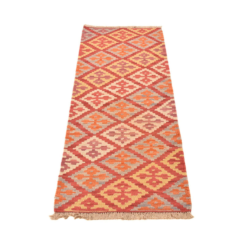 Runner Kelim Carpet - orientalisk matta - 201 x 58 cm - flerfärgad