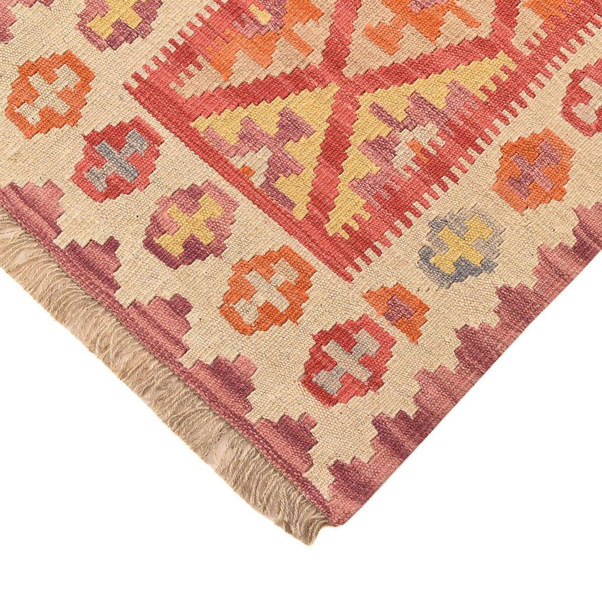 Runner Kelim Carpet - orientalisk matta - 201 x 60 cm - flerfärgad