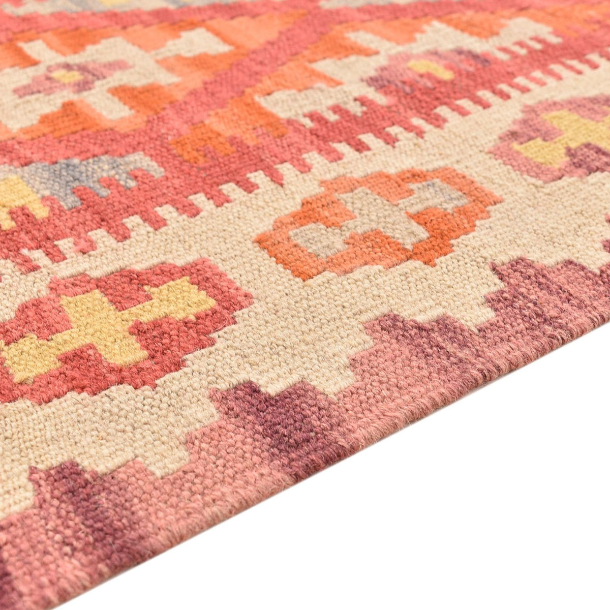 Runner Kelim Carpet - orientalisk matta - 201 x 60 cm - flerfärgad