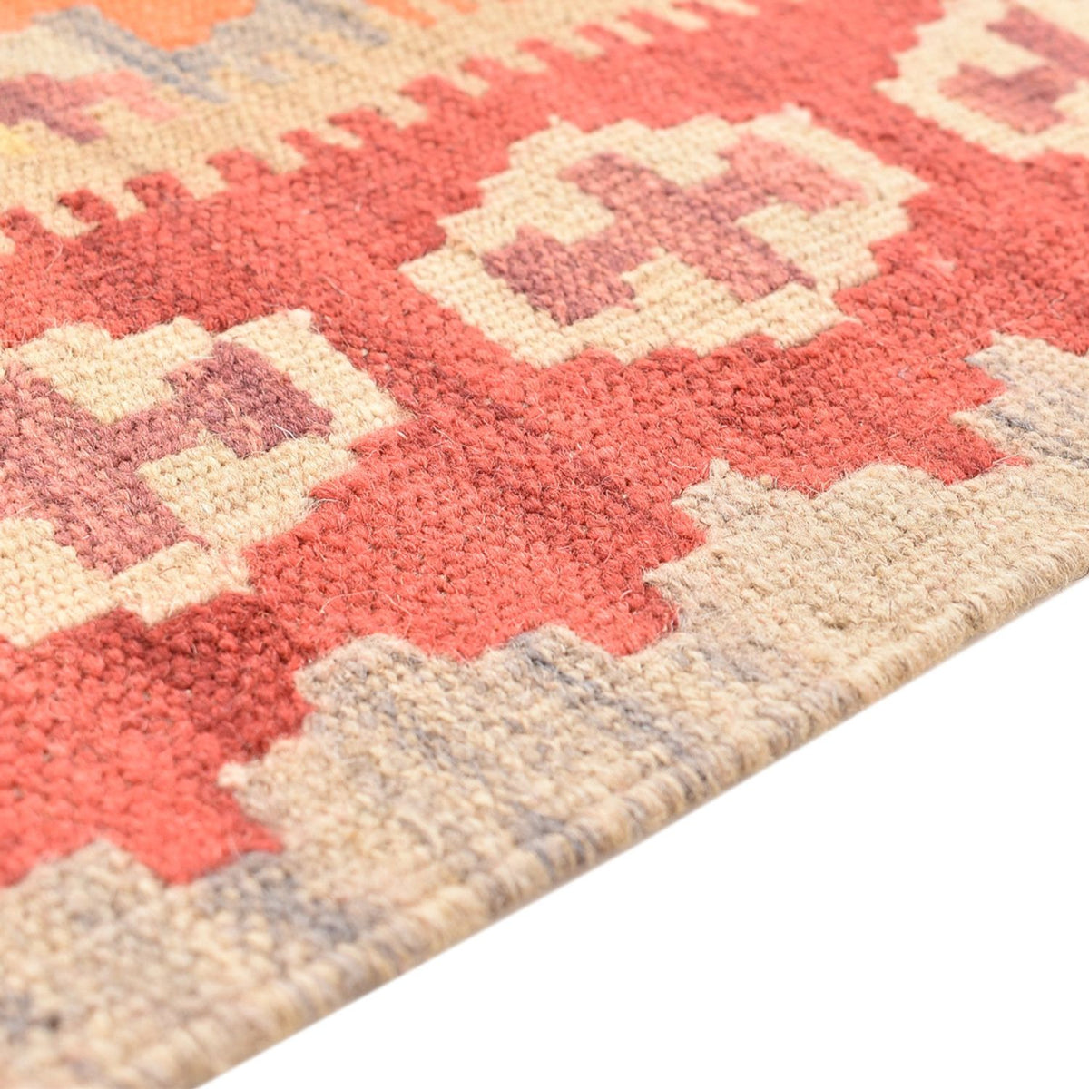 Runner Kelim Carpet - orientalisk matta - 198 x 63 cm - flerfärgad