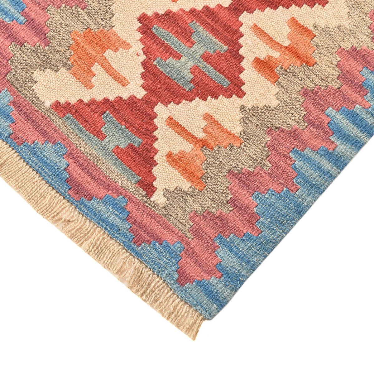 Runner Kelim Carpet - orientalisk matta - 196 x 56 cm - flerfärgad