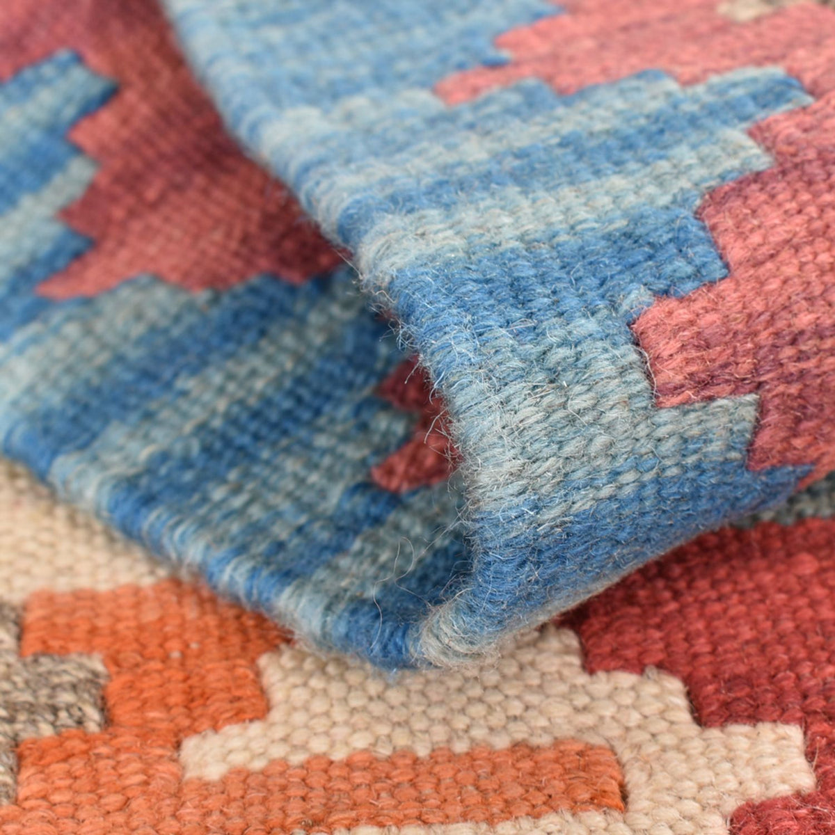 Runner Kelim Carpet - orientalisk matta - 196 x 56 cm - flerfärgad