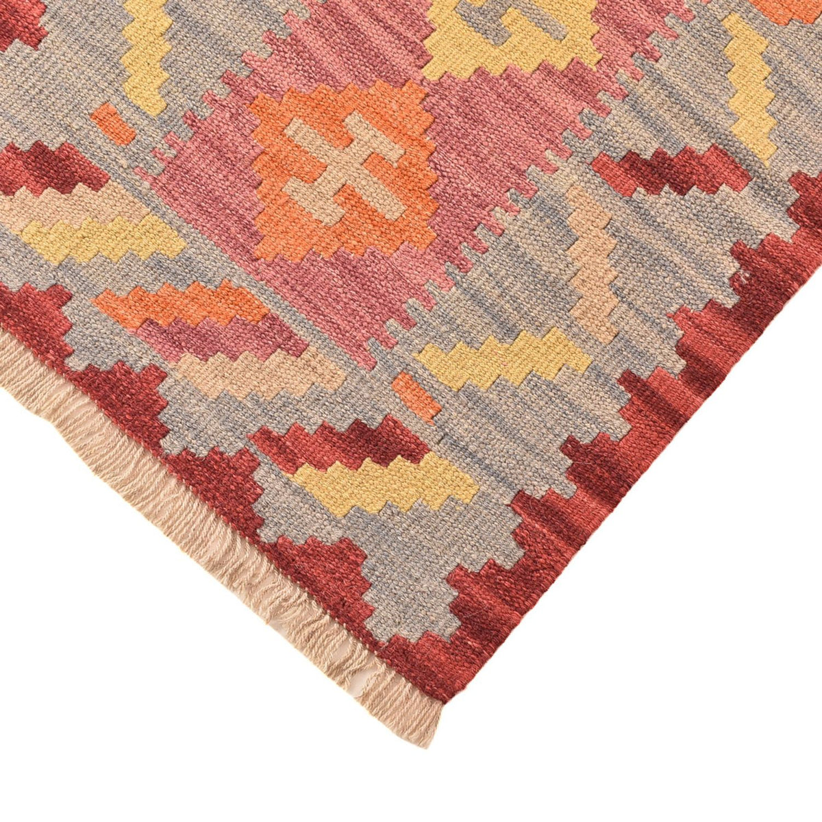 Runner Kelim Carpet - orientalisk matta - 204 x 61 cm - flerfärgad