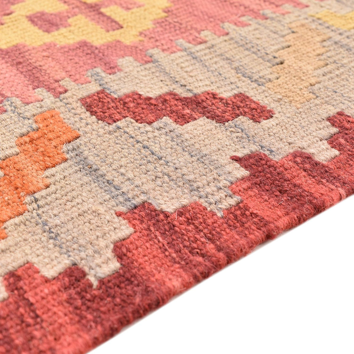 Runner Kelim Carpet - orientalisk matta - 204 x 61 cm - flerfärgad