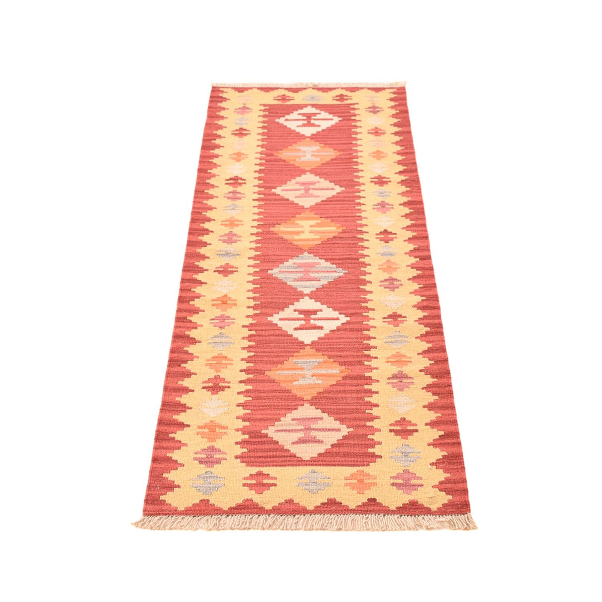 Runner Kelim Carpet - orientalisk matta - 197 x 60 cm - flerfärgad