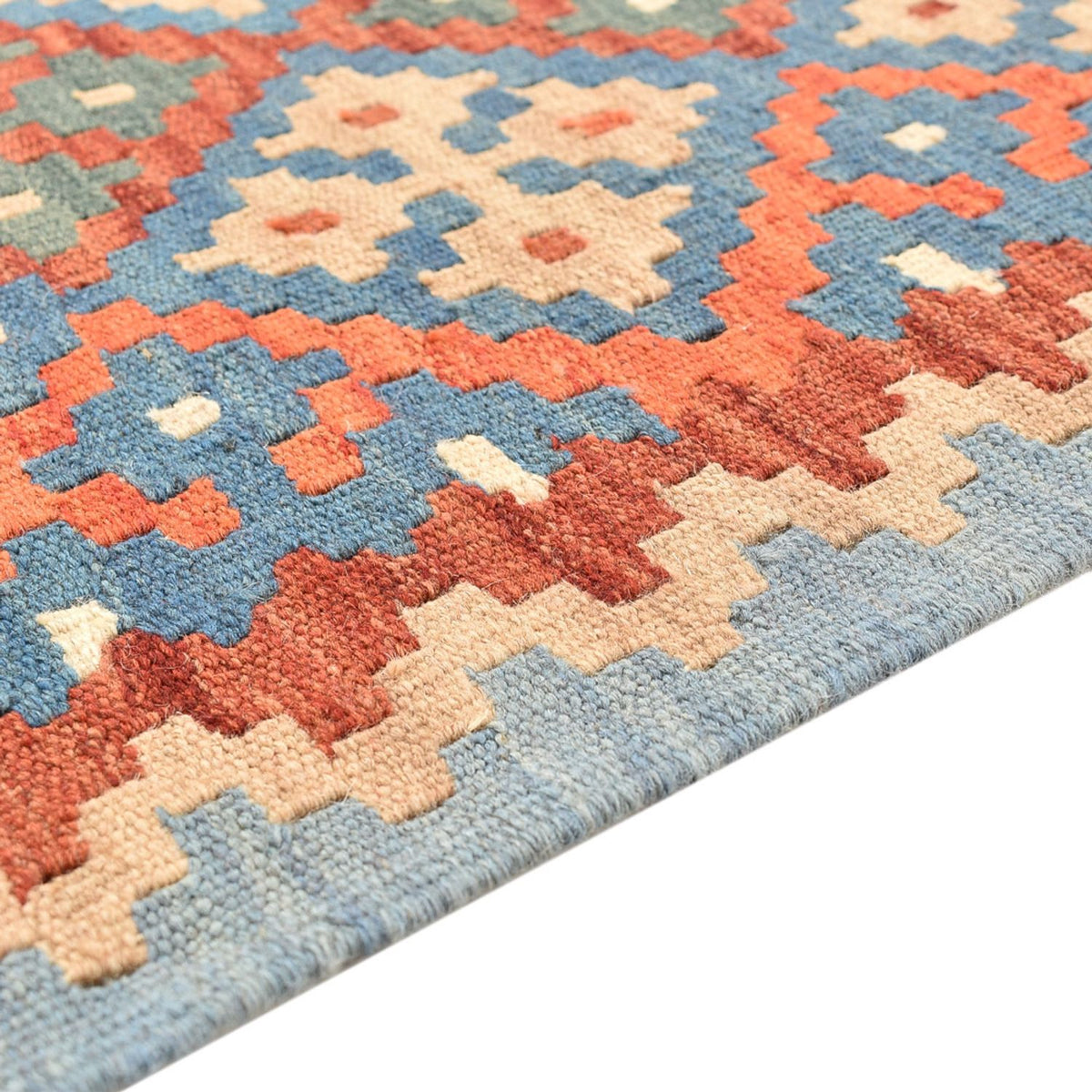 Runner Kelim Carpet - orientalisk matta - 193 x 64 cm - flerfärgad