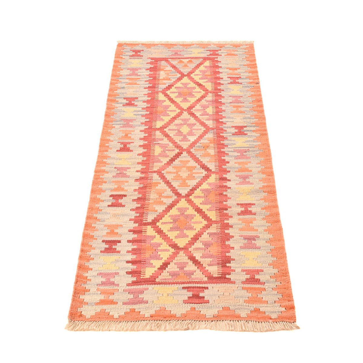 Runner Kelim Carpet - orientalisk matta - 194 x 65 cm - flerfärgad