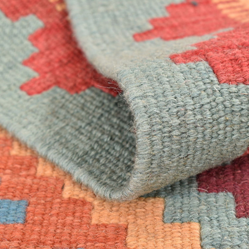 Runner Kelim Carpet - orientalisk matta - 196 x 58 cm - flerfärgad