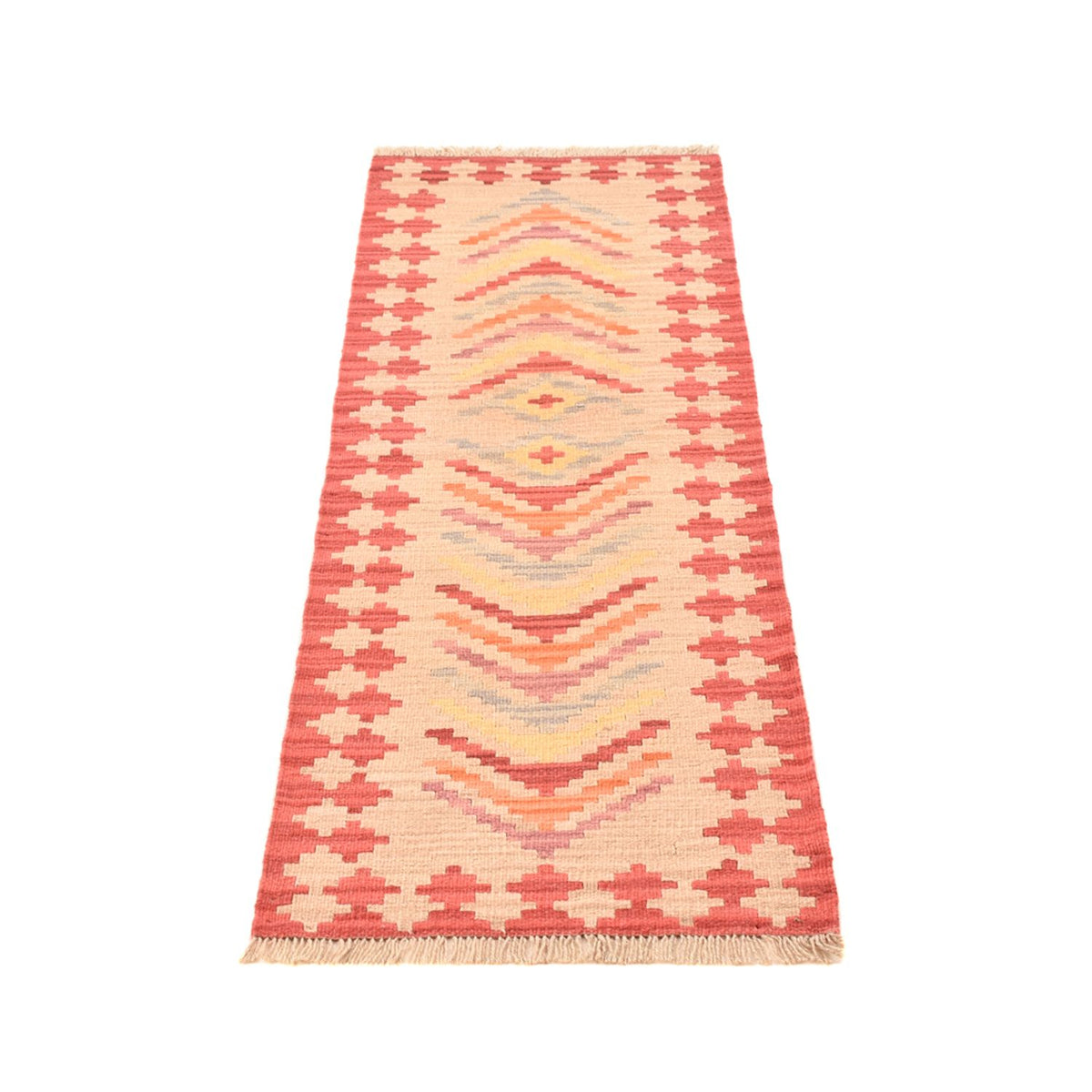 Runner Kelim Carpet - orientalisk matta - 192 x 57 cm - flerfärgad