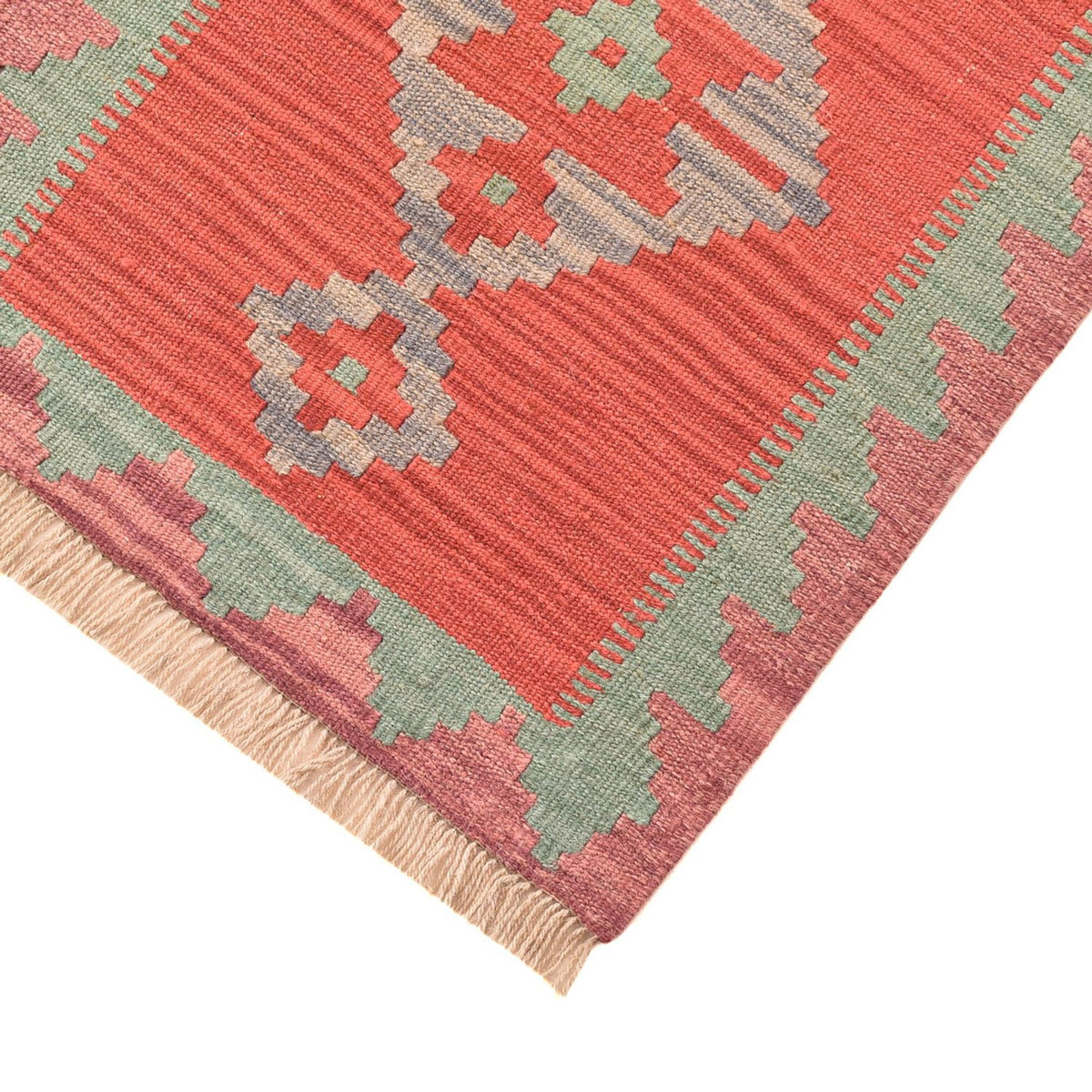 Runner Kelim Carpet - orientalisk matta - 193 x 58 cm - flerfärgad