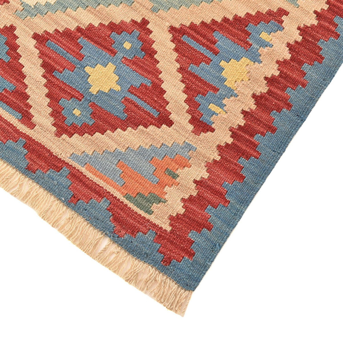 Runner Kelim Carpet - orientalisk matta - 200 x 63 cm - flerfärgad
