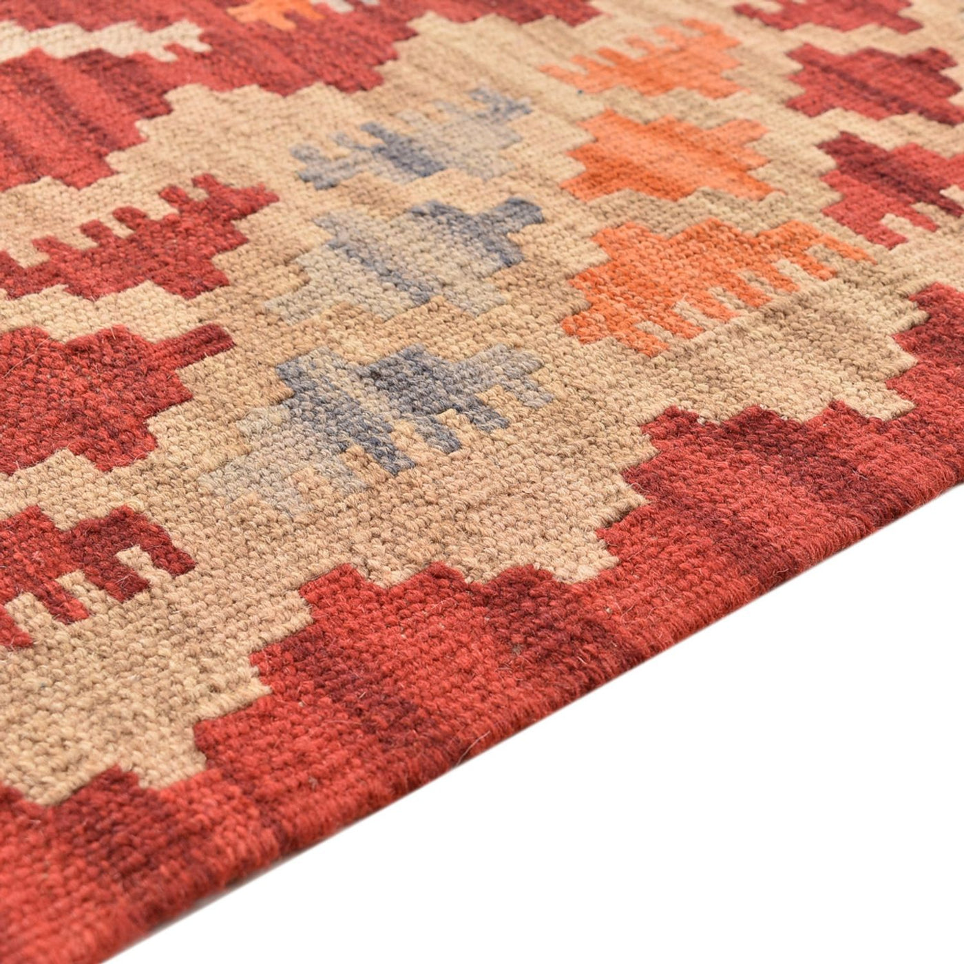 Kelim Carpet - orientalisk matta - 205 x 156 cm - flerfärgad