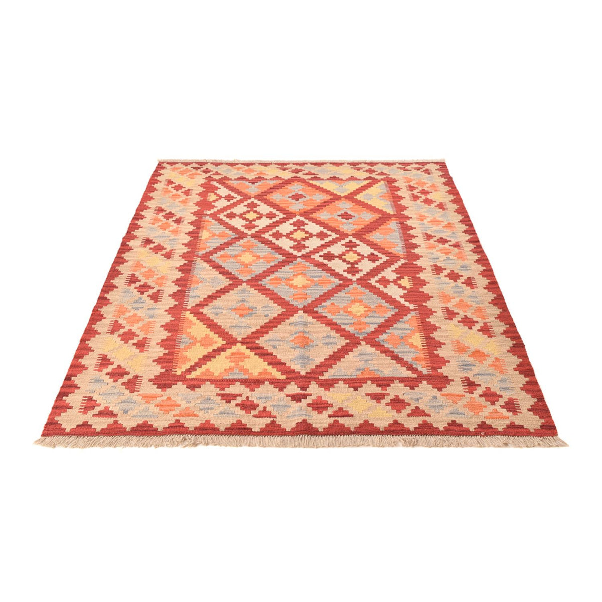 Kelim Carpet - orientalisk matta - 205 x 156 cm - flerfärgad