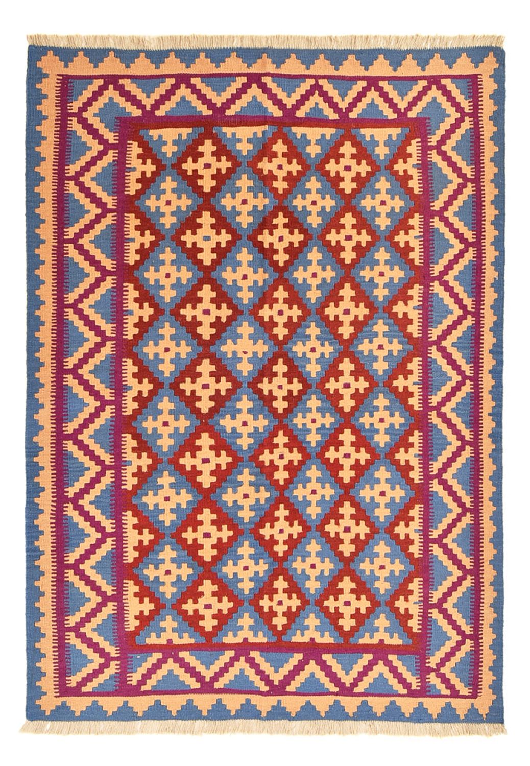 Kelim Carpet - orientalisk matta - 208 x 150 cm - flerfärgad