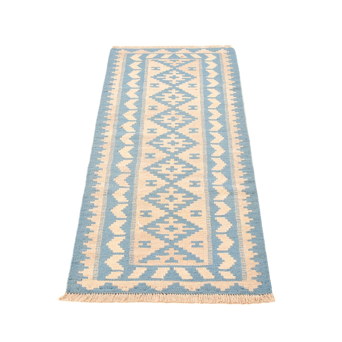 Runner Kelim Carpet - orientalisk matta - 199 x 62 cm - flerfärgad