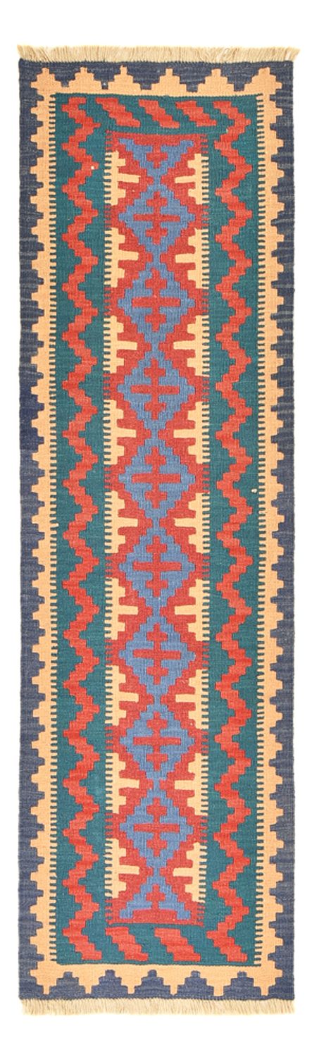 Runner Kelim Carpet - orientalisk matta - 210 x 62 cm - flerfärgad