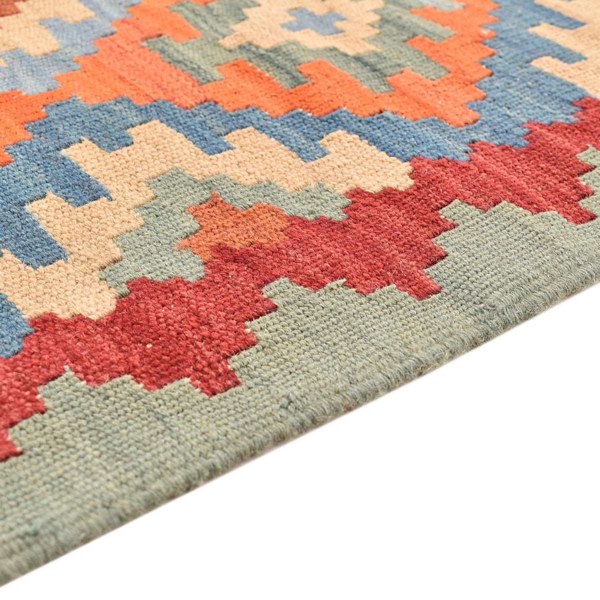 Runner Kelim Carpet - orientalisk matta - 194 x 66 cm - flerfärgad
