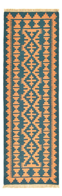 Runner Kelim Carpet - orientalisk matta - 194 x 62 cm - flerfärgad