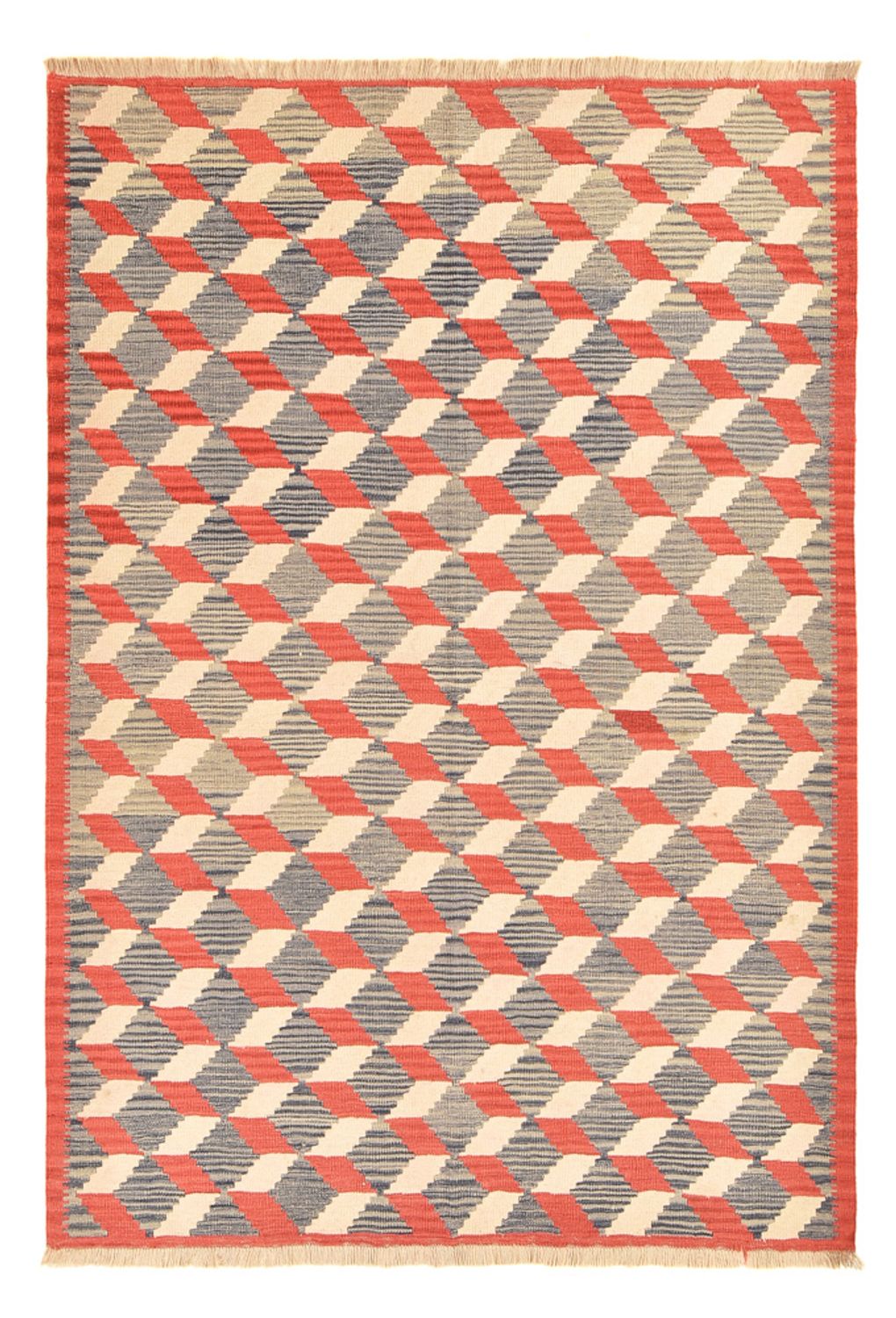 Kelim Carpet - orientalisk matta - 246 x 174 cm - flerfärgad