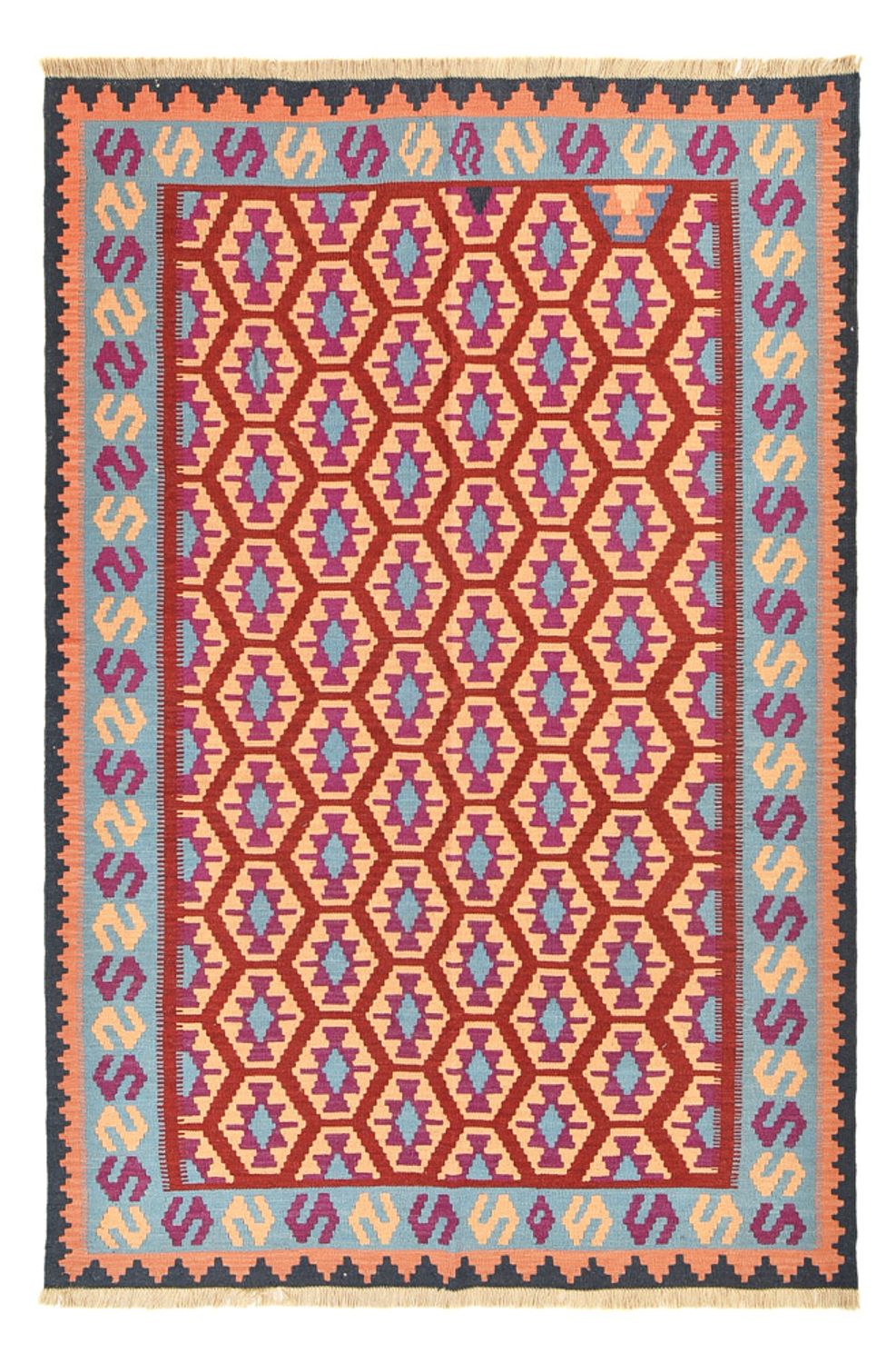 Kelim Carpet - orientalisk matta - 244 x 166 cm - flerfärgad