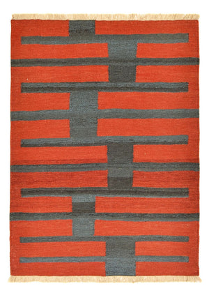 Kelim matta - trendig - 162 x 108 cm - flerfärgad