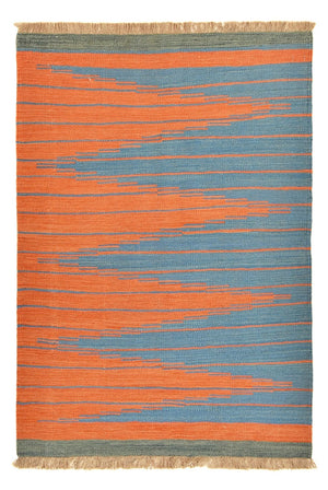 Kelim matta - trendig - 150 x 103 cm - flerfärgad