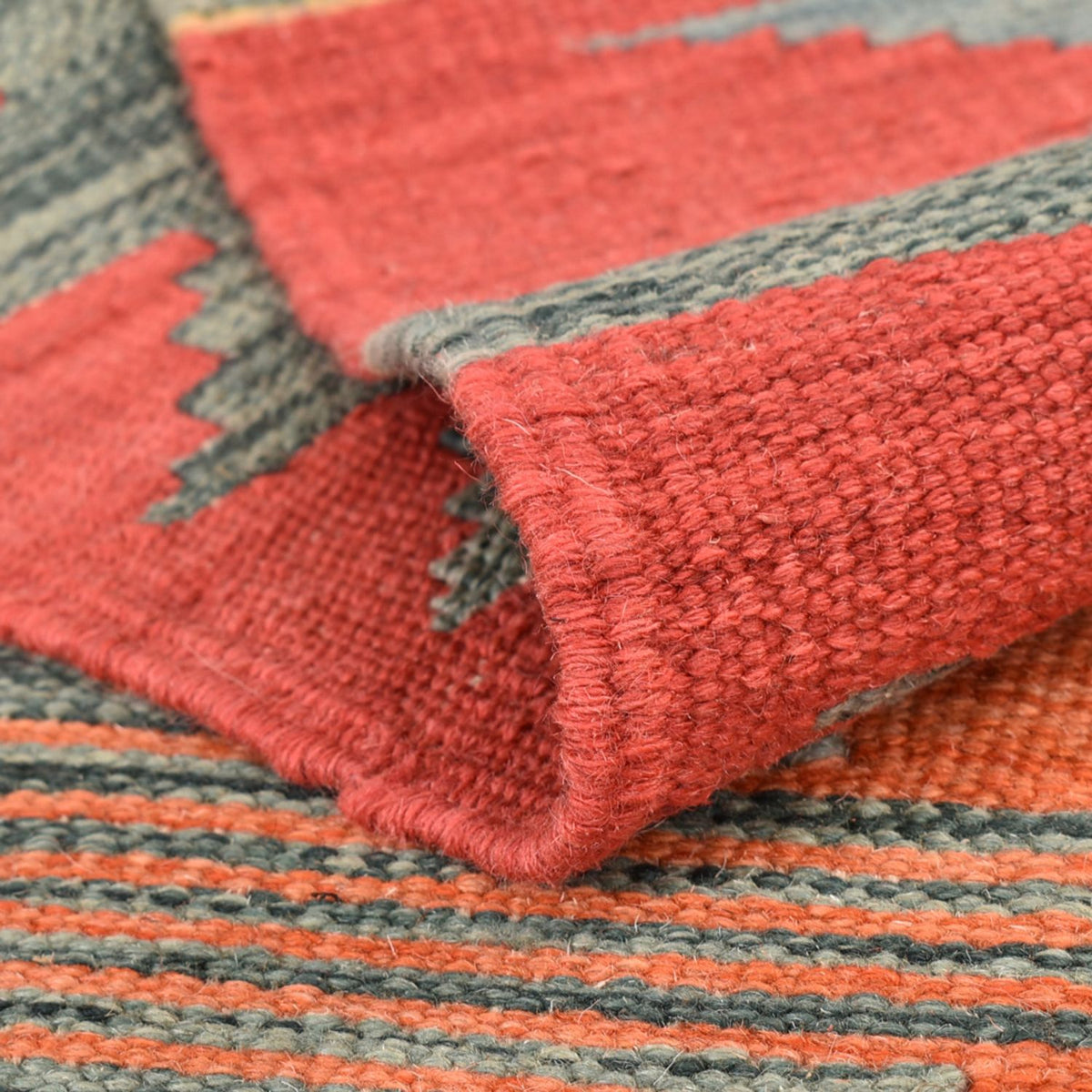 Kelim matta - trendig - 141 x 101 cm - flerfärgad