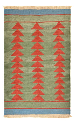 Kelim matta - trendig - 150 x 98 cm - flerfärgad