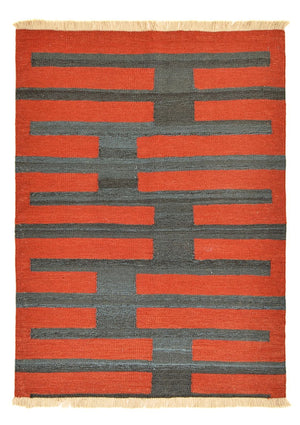 Kelim matta - trendig - 144 x 107 cm - flerfärgad