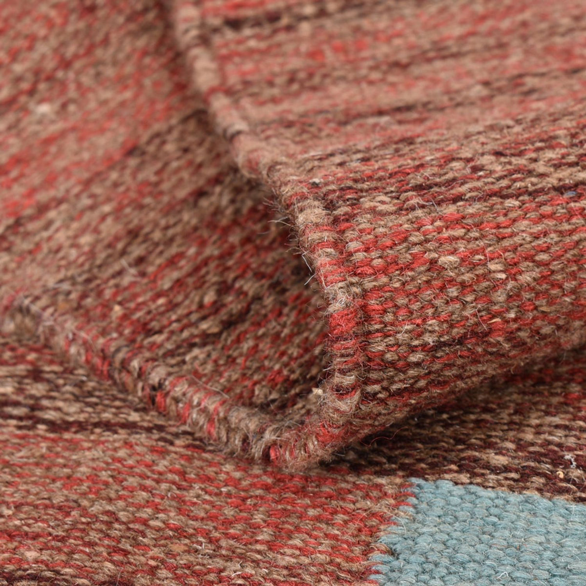 Kelim matta - trendig - 148 x 115 cm - flerfärgad