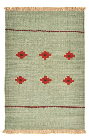 Kelim matta - trendig - 119 x 80 cm - flerfärgad