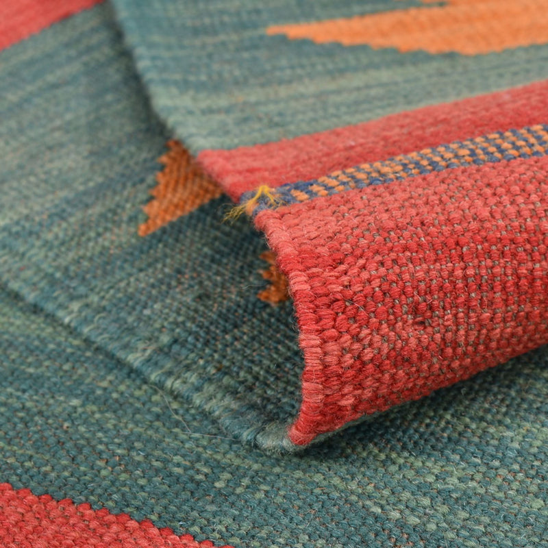 Kelim matta - trendig - 212 x 146 cm - flerfärgad