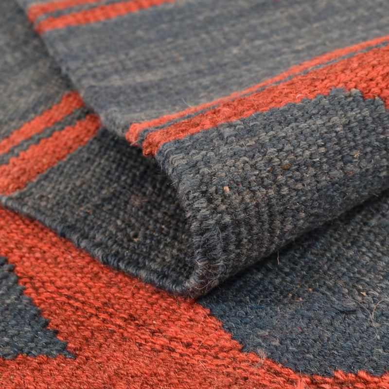 Kelim matta - trendig - 204 x 159 cm - flerfärgad