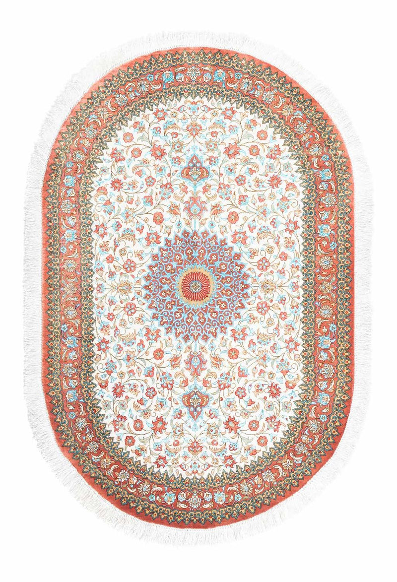 Persisk matta - Ghom oval  - 120 x 76 cm - beige