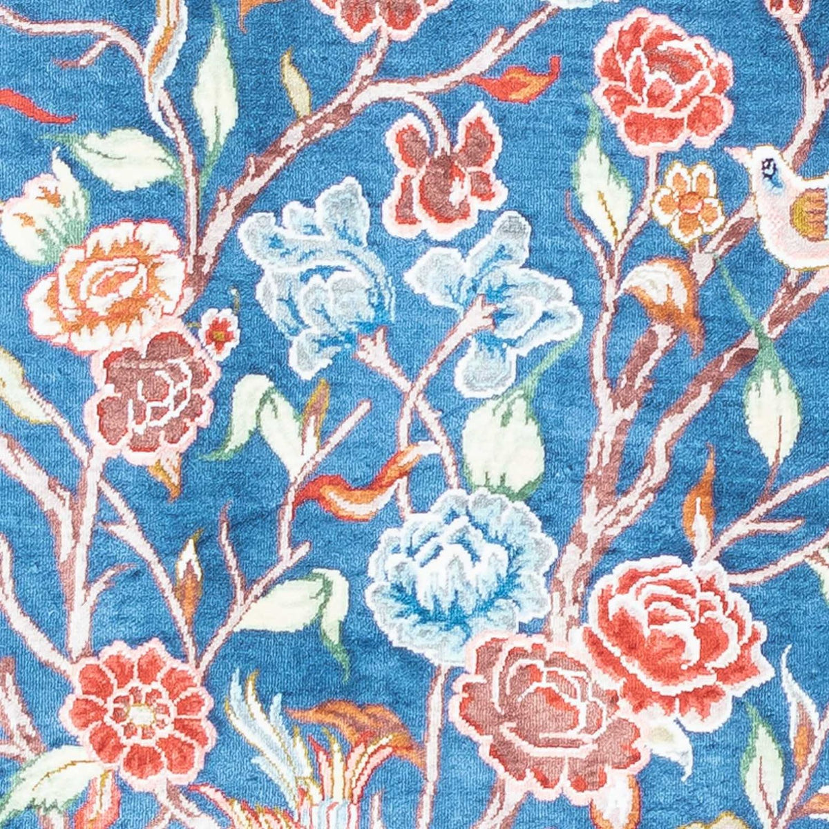 Persisk matta - Ghom - 121 x 77 cm - ljusblå