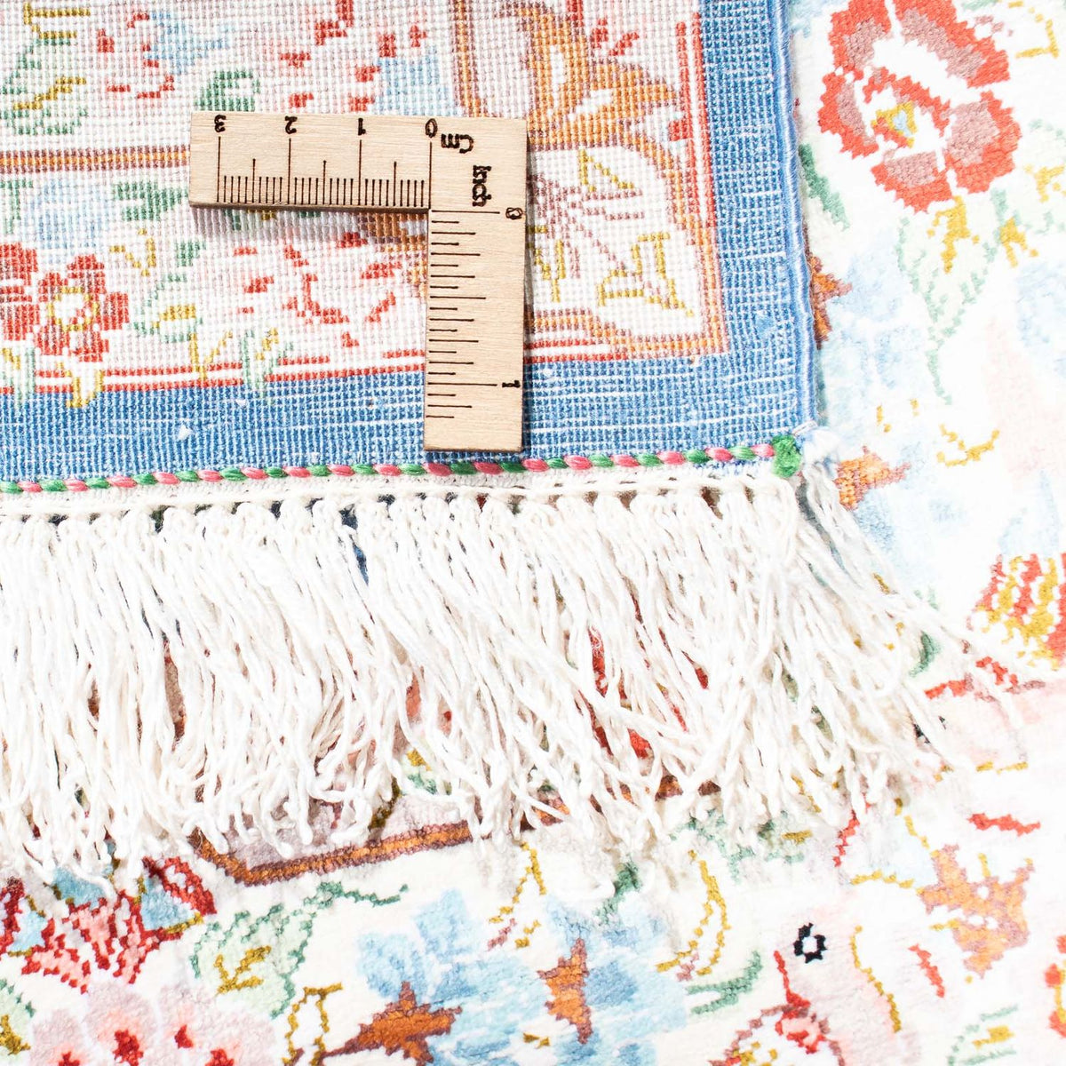 Persisk matta - Ghom - 121 x 77 cm - ljusblå