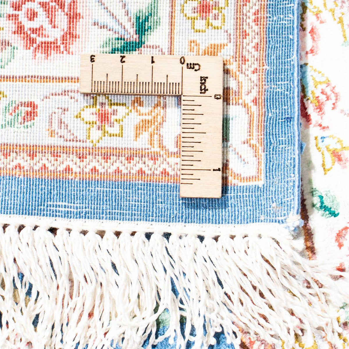 Persisk matta - Ghom - 118 x 75 cm - ljusblå