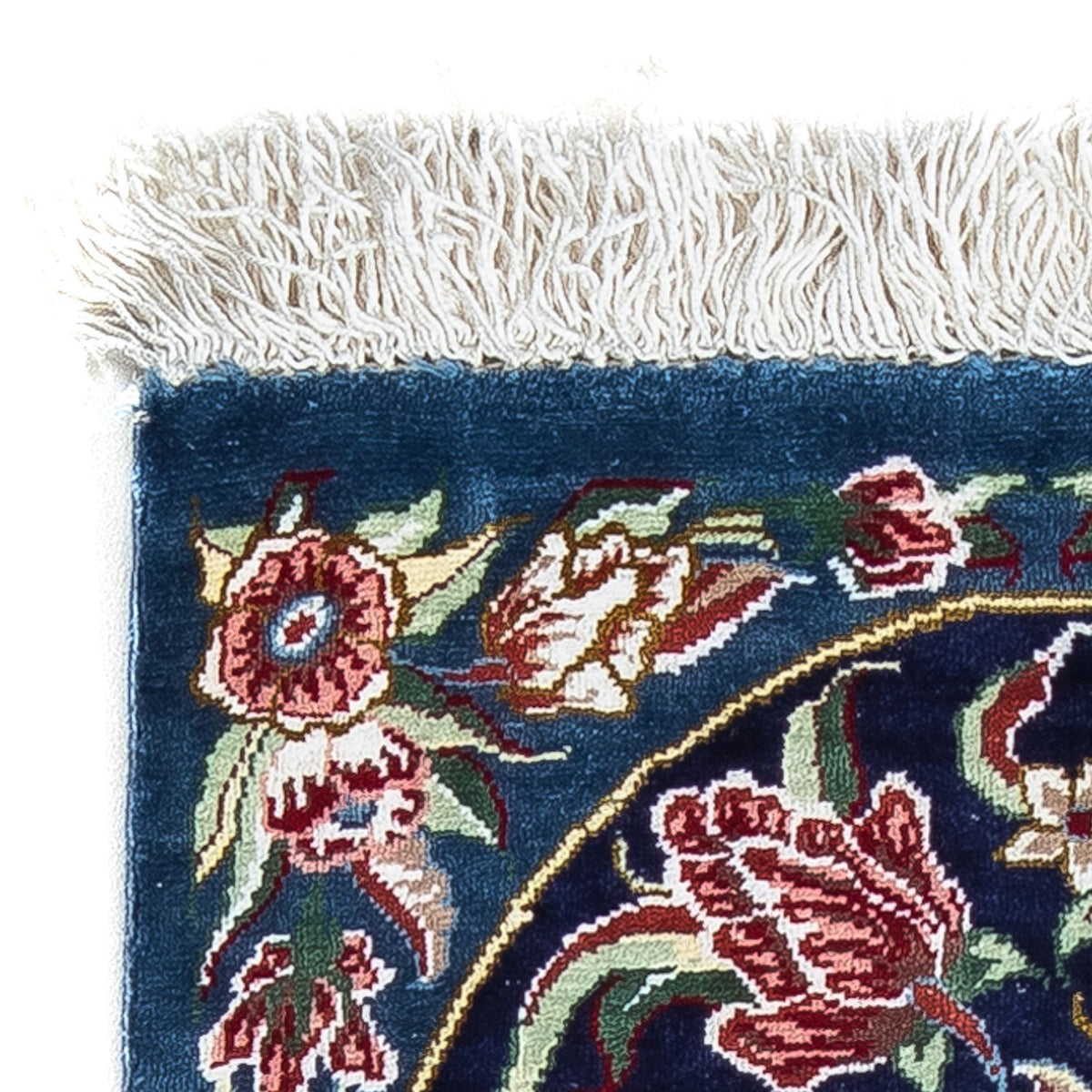 Silk Carpet - Ghom Silk - Premium - 40 x 28 cm - mörkblå