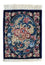 Silk Carpet - Ghom Silk - Premium - 40 x 28 cm - mörkblå