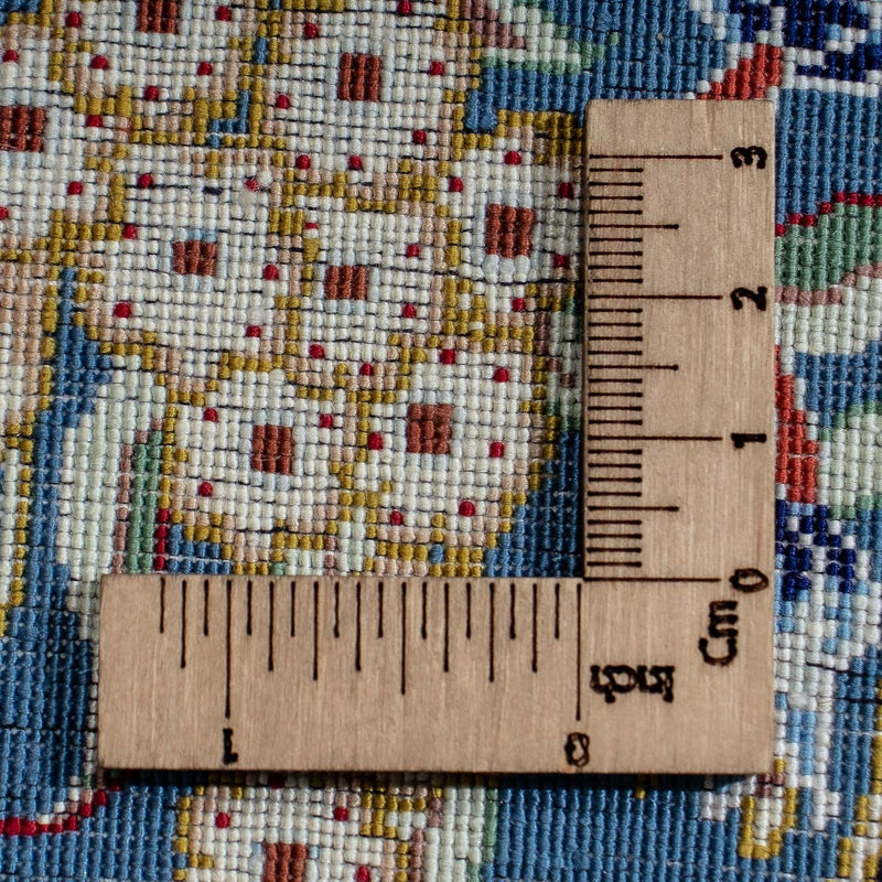 Silk Carpet - Ghom Silk - Premium - 40 x 28 cm - mörkblå